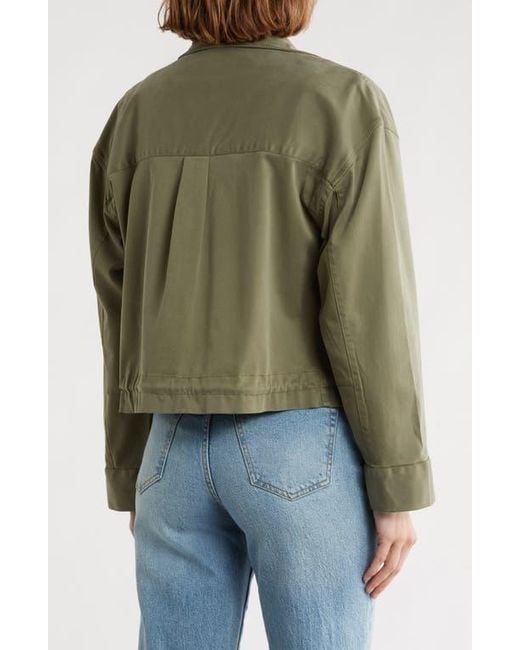 Caslon Green Crop Utility Jacket