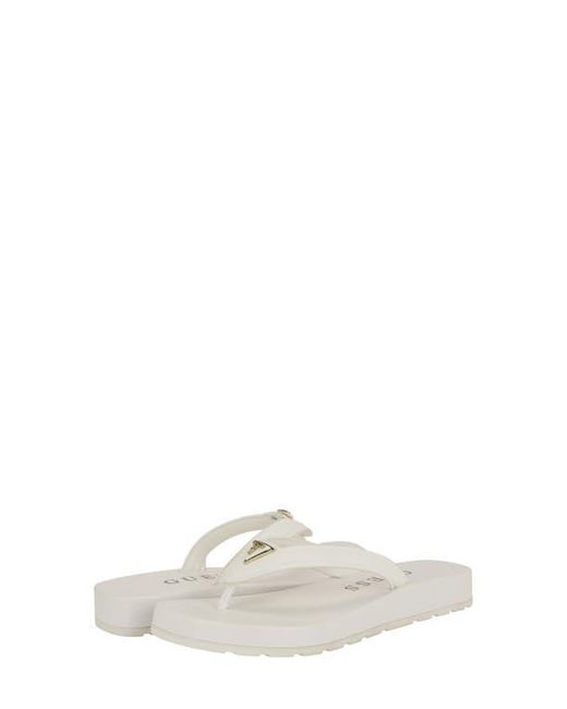 Guess White Candry Flip Flop