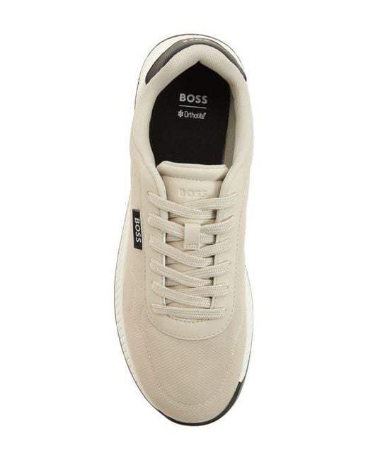 Boss White Titanium Runn Sneaker for men