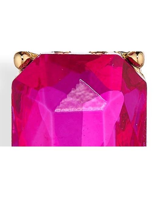 Cara Pink Rectangular Drop Earrings