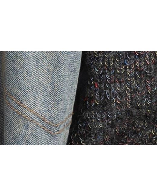 Saachi Blue Denim Knit Topper Jacket