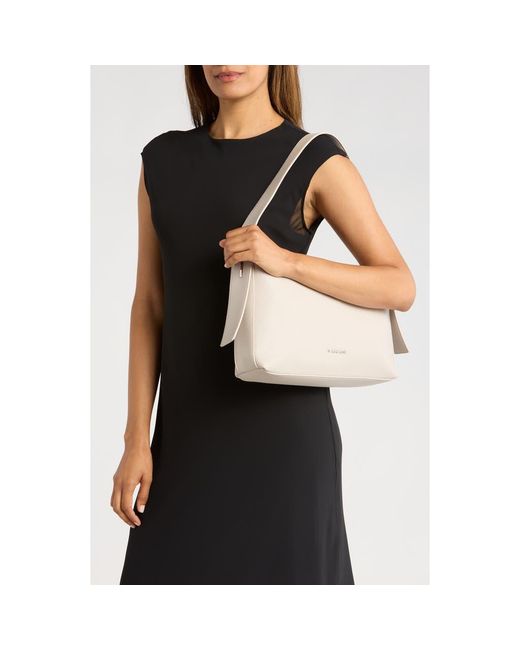 Tahari Black Pebble Faux Leather Shoulder Bag