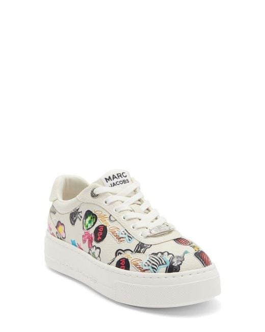 Marc Jacobs White Bold Logo Platform Sneaker