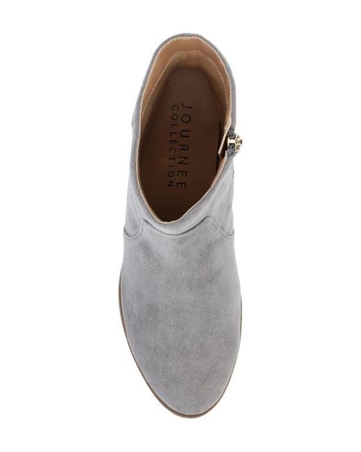 Journee Collection Gray Hayven Tru Comfort Block Heel Bootie