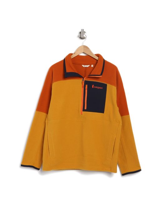 COTOPAXI Orange Abrazo Half-zip Fleece Jacket for men