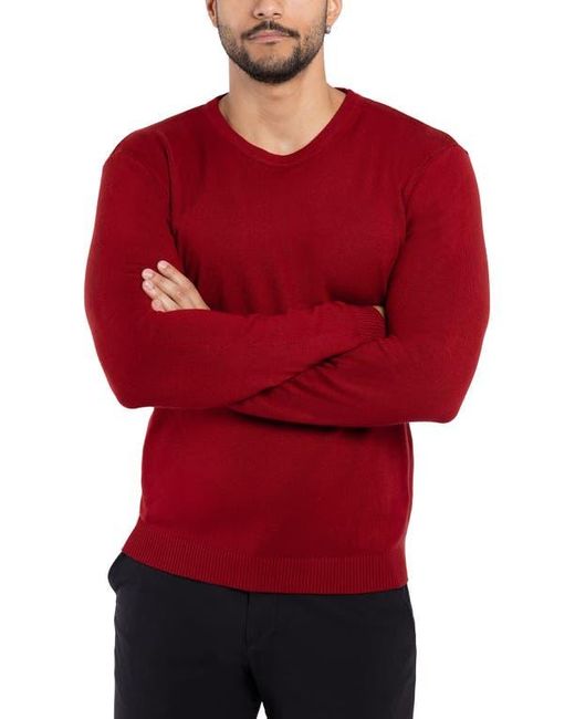 Xray Jeans Red Crewneck Viscose-Blend Knit Sweater for men