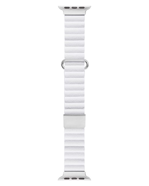 The Posh Tech White Dakota Magnetic Leather Apple Watch® Watchband for men