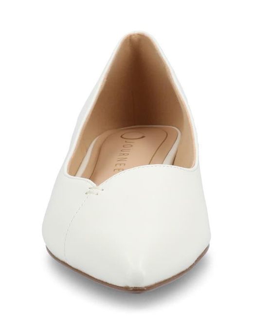 Journee Collection Natural Carmin Pointed Toe Flat