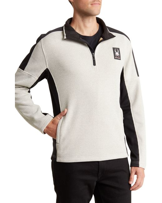 Spyder Mendoza Quarterzip Pullover in Black for Men Lyst