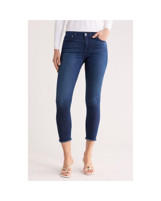 Jonathan Simkhai Women's Blue Costa Crop Skinny Jeans