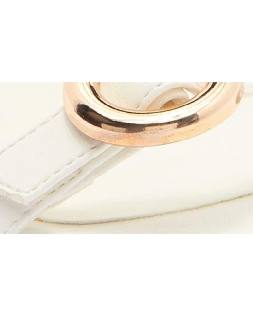 Billini White Lyon Buckle Sandal