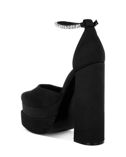 Rag & Co Black Martini Platform Pump