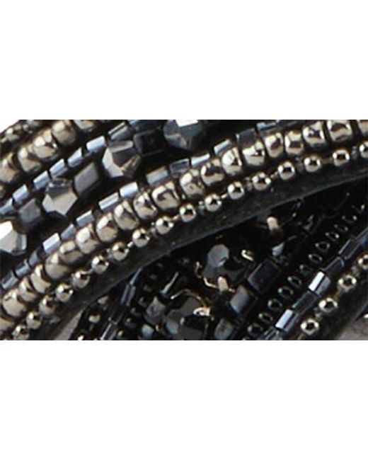 AZURA BY SPRING STEP Black Andromeda Bead Sandals