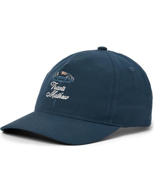 Travis Mathew Blue Vacation Home Snapback Baseball Cap for men