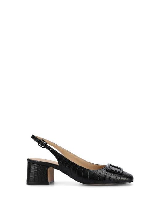 Journee Collection Black Everlee Slingback Pump