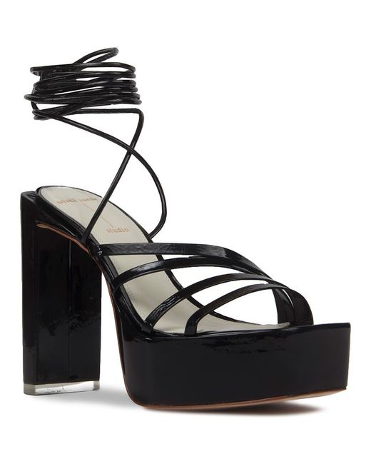 Black Suede Studio Black Sasha Platform Sandal