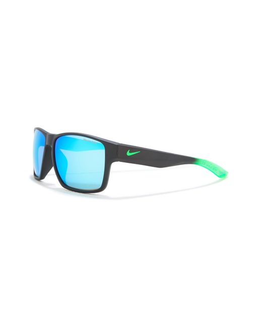 Nike Blue Essential Venture 59mm Square Sunglasses for men