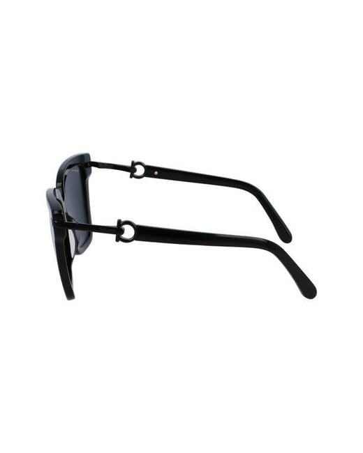 Ferragamo Black 57Mm Square Sunglasses