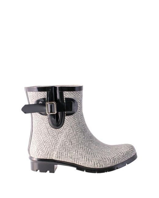Nomad Gray Droplet Patterned Waterproof Rain Boot