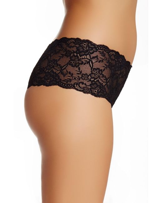 Honeydew Intimates Lady In Lace Built-up Thong in Black