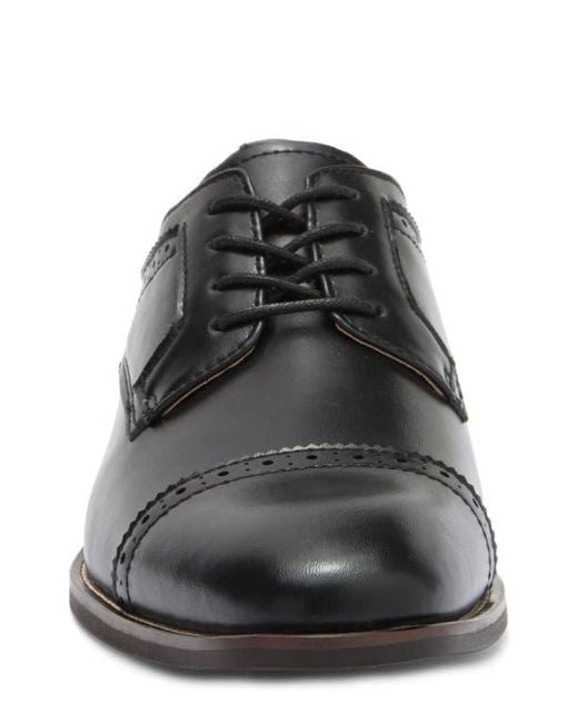 Steve Madden Black Puntic Cap Toe Derby for men