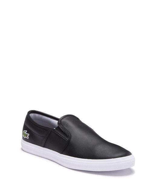 Lacoste Black Tatalya Leather Slip-on Sneaker for men
