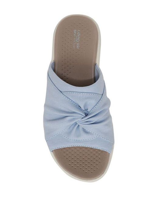 Bzees Blue Cherish Slide Sandal