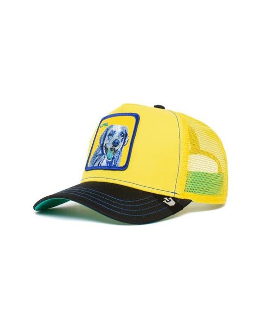 Goorin Bros Yellow Doggy Trip Patch Trucker Hat for men