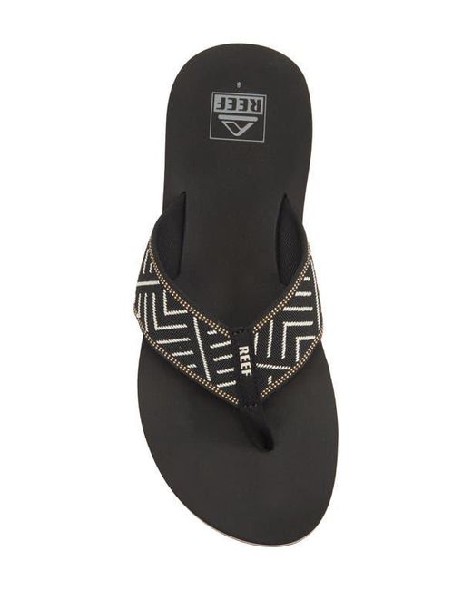 Reef Black Spring Woven Strap Flip Flop