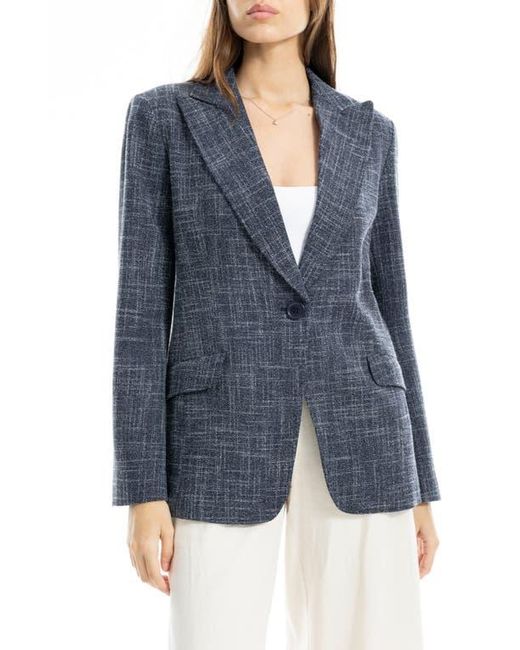 Max Studio Blue One Button Blazer