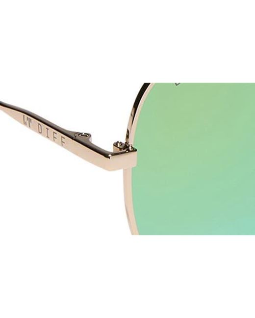 DIFF Green Scarlett Aviator Sunglasses