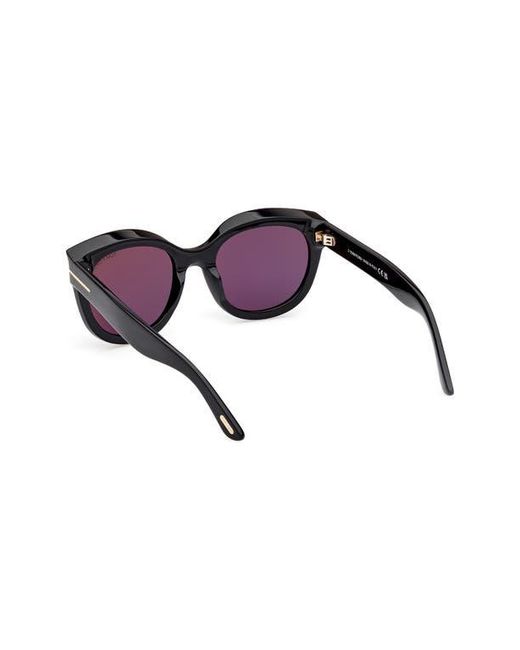 Tom Ford Purple Tamara 54Mm Round Sunglasses