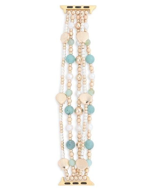 Nordstrom Rack White Shell Bead Smart Watch Strap