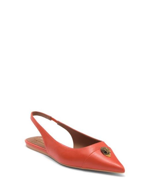 Kurt Geiger Red Belgravia Eagle Slingback Flat