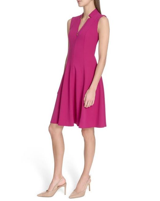 Calvin Klein Pink Zip Front A-Line Dress