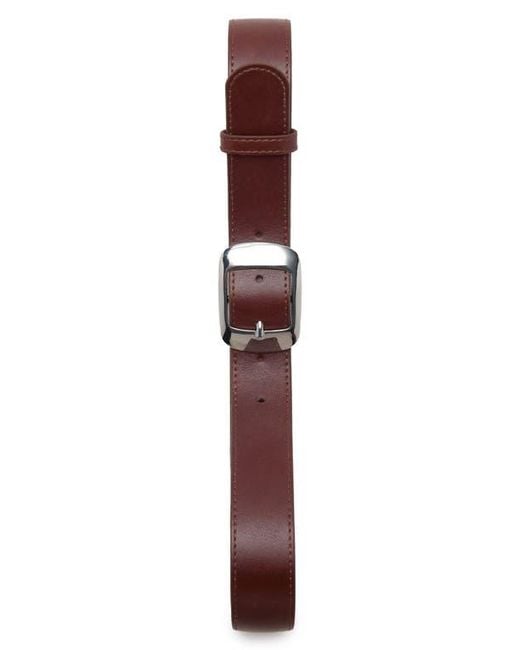 Mango Brown Square Buckle Belt