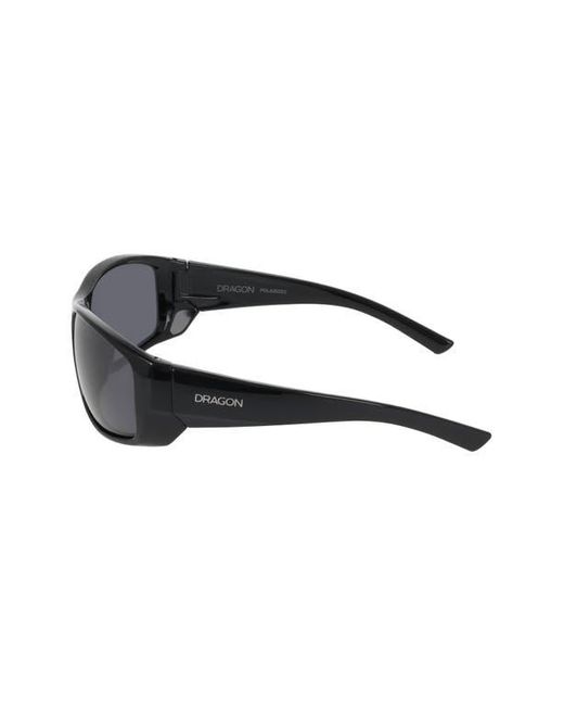 Dragon Black 64Mm Oversize Rectangular Sunglasses for men