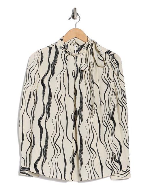 Adrianna Papell Multicolor Side Bow Neck Top