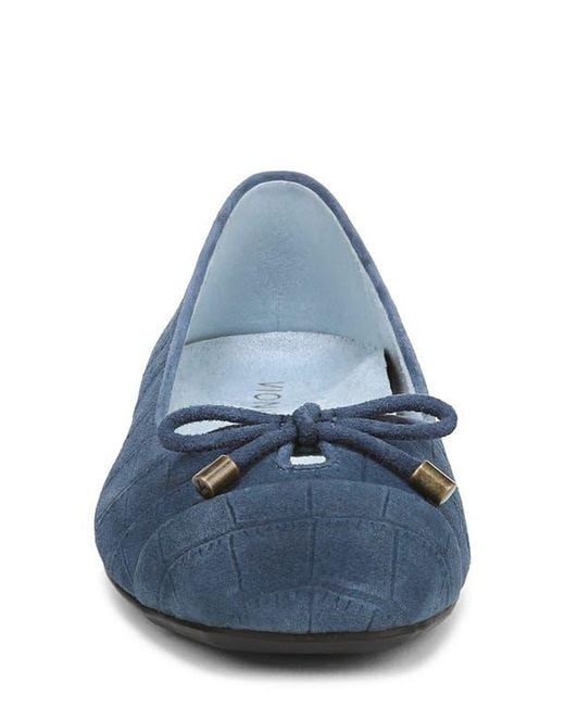 Vionic Blue Klara Cap Toe Ballet Flat