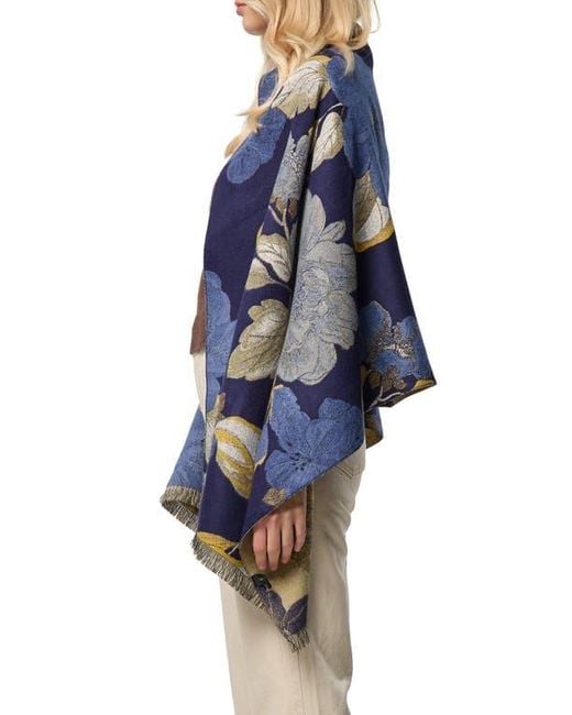 Saachi Blue Metallic Touch Reversible Scarf