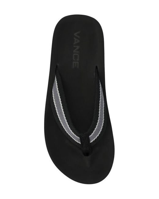 Vance Co. Black Fontana Flip Flop for men