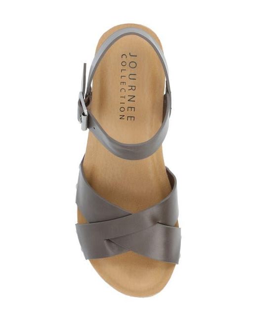 Journee Collection Brown Platform Sandal