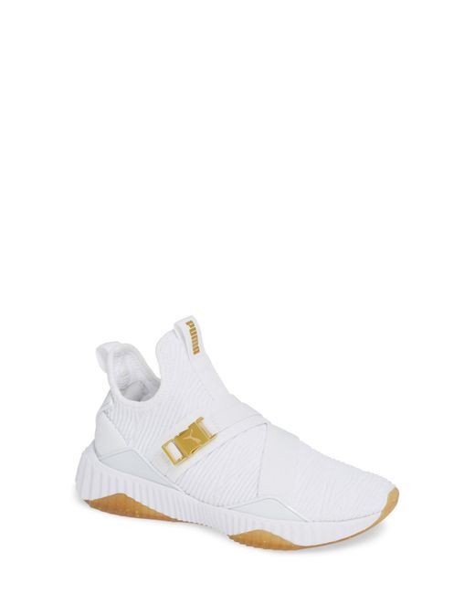 PUMA Rubber Defy Mid Varsity in White | Lyst