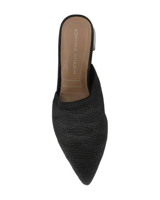 Adrienne Vittadini Black Sana Pointed Toe Slide Sandal