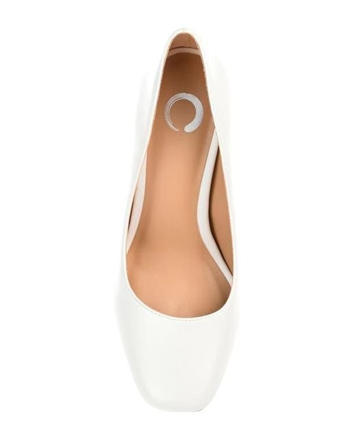 Journee Collection White Monalee Pump