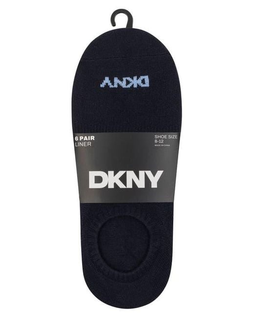 DKNY Blue 6-Pack Liner Socks for men