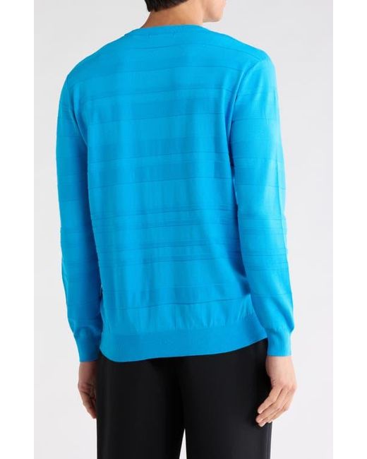 Bugatchi Blue Stripe Sweater for men