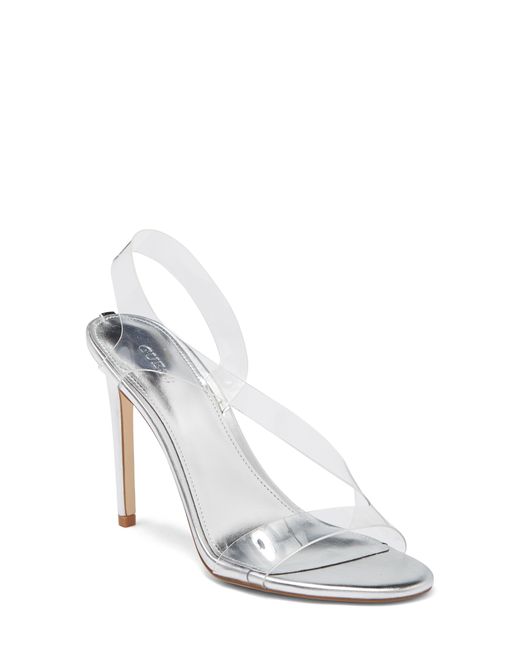 Guess Ferry Jelly Stiletto Sandal In Clear At Nordstrom Rack in White | Lyst
