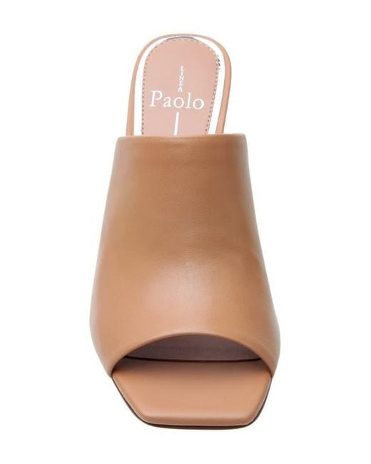 Linea Paolo Brown Glitz Wedge Slide Sandal