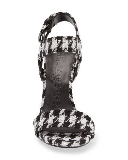 Karl Lagerfeld Black Cieone Ankle Strap Sandal